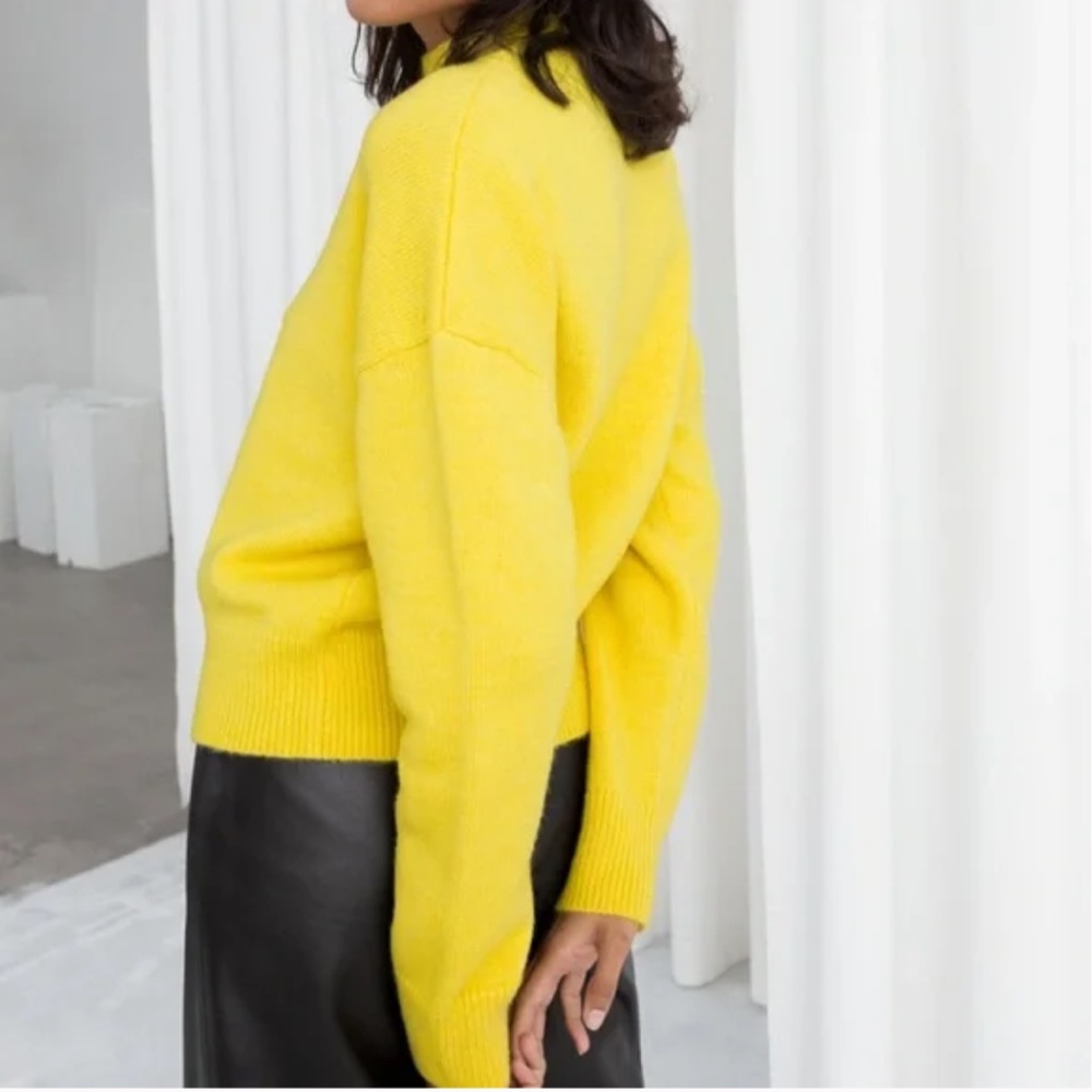 & Other Stories Yellow Crew Neck Sweater